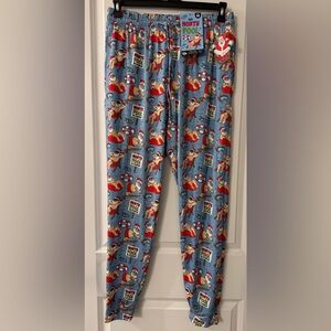 #1496 Main and Local Christmas Holiday Poolside Santa Sleep Pants Pajama Bottoms